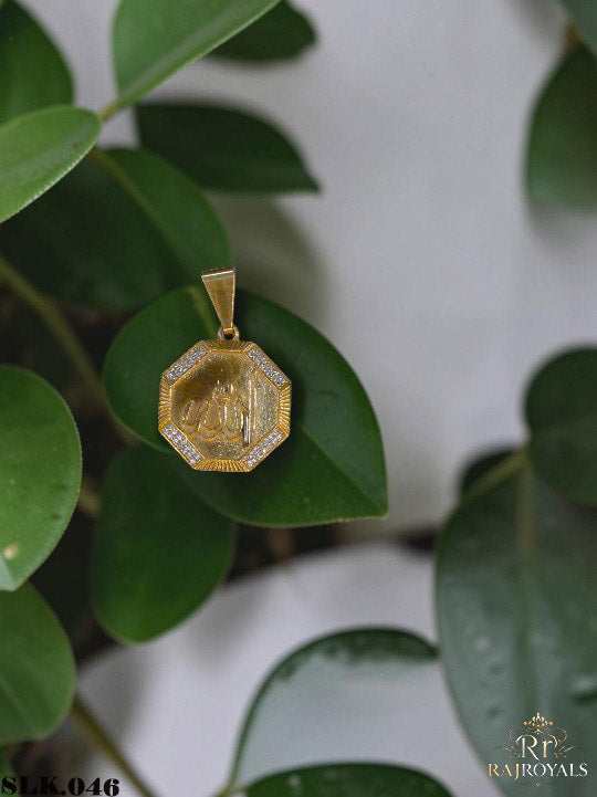 Allah Islamic Gold-Plated CZ Diamond Pendant LK.046