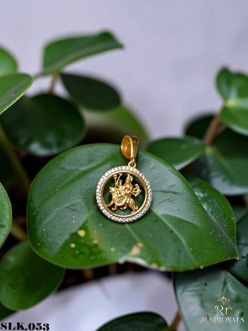 Religious and Spiritual Ambe Maa Gold Plated Pendant LK.053