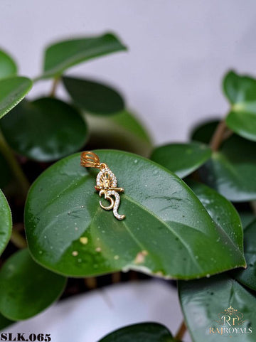 Royal Om Design Trishul Gold Plated Pendant For Men's SLK.065