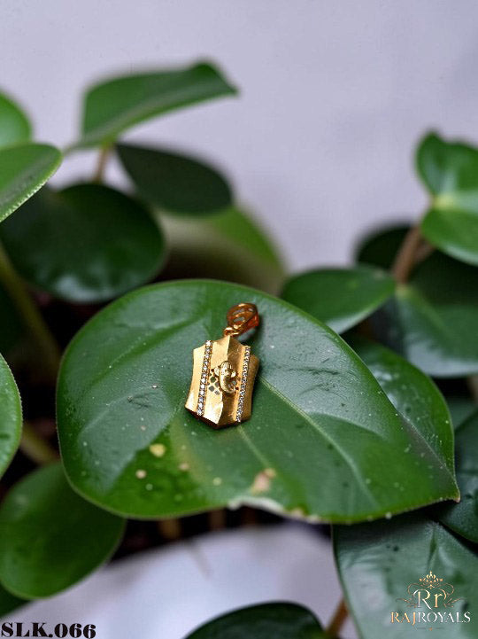 Ganesh Design Gold Plated Pendant For Men's SLK.066