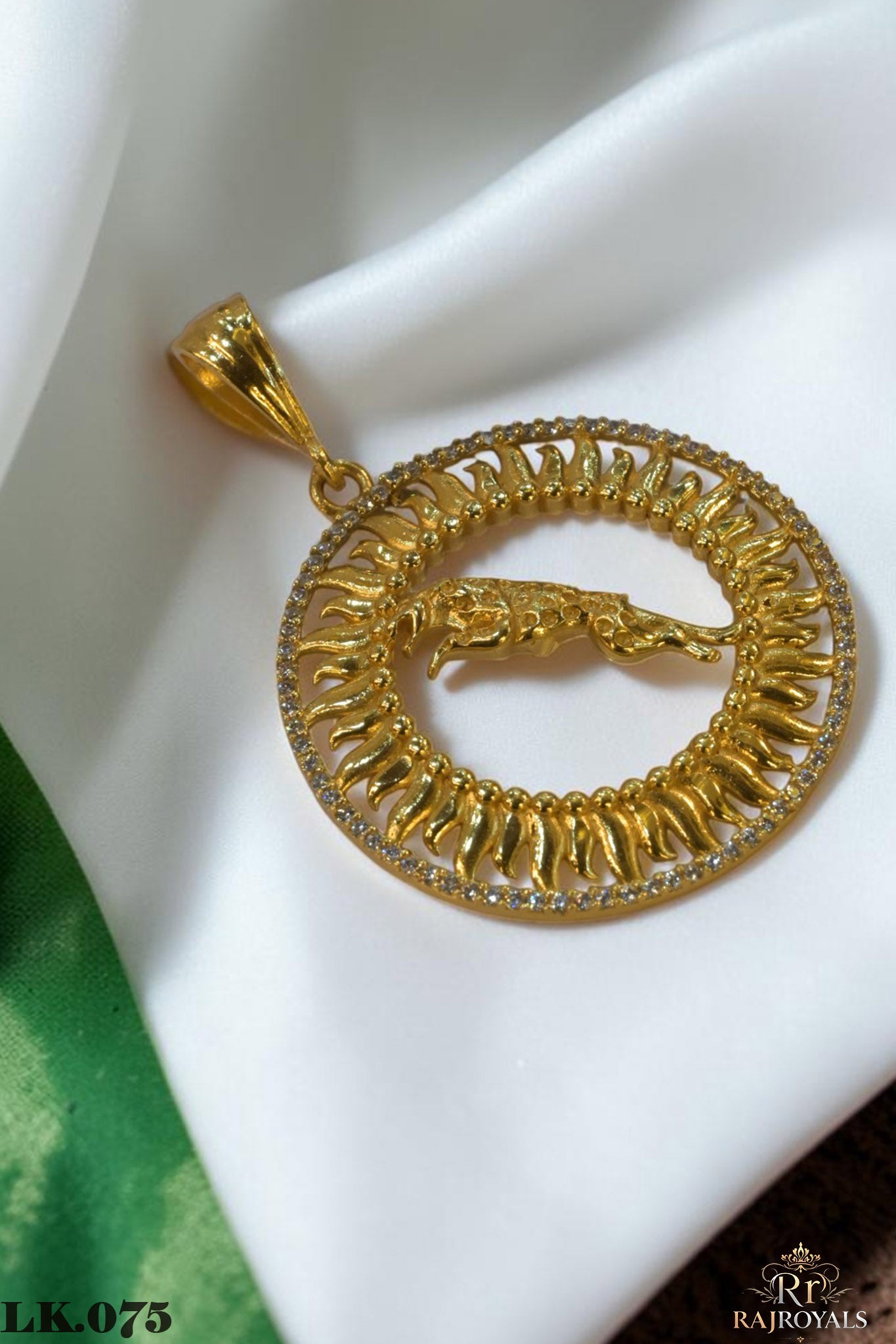 Jaguar Gold Plated Pendant Locket with CZ Stones LK.075