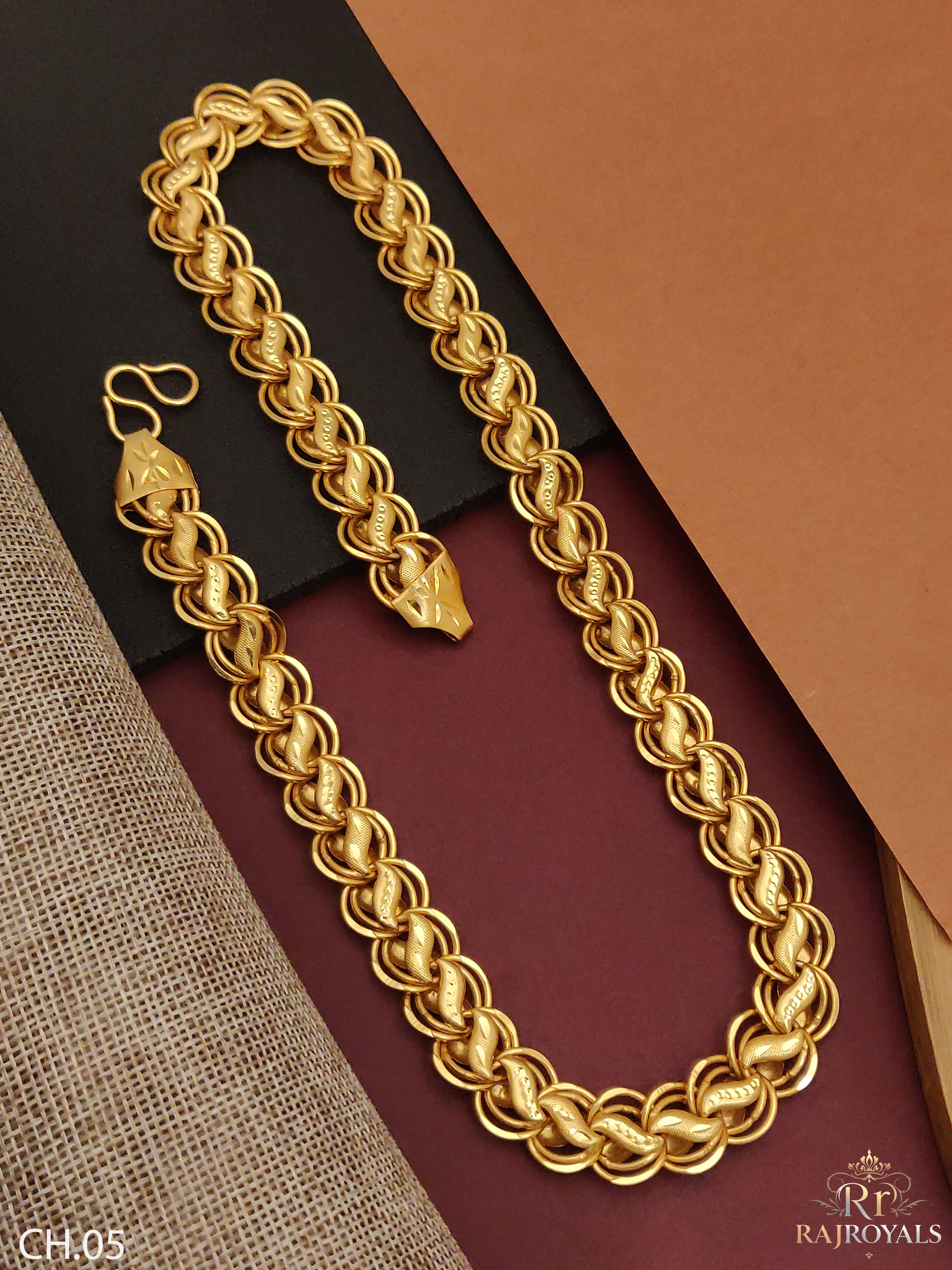 Fashion-Forward Design Gold Plated Kohli Chain for Men  CH.06
