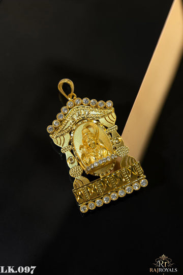 Divine Blessing Of Lord Mahadev Gold Plated Pendant For Men's LK.097