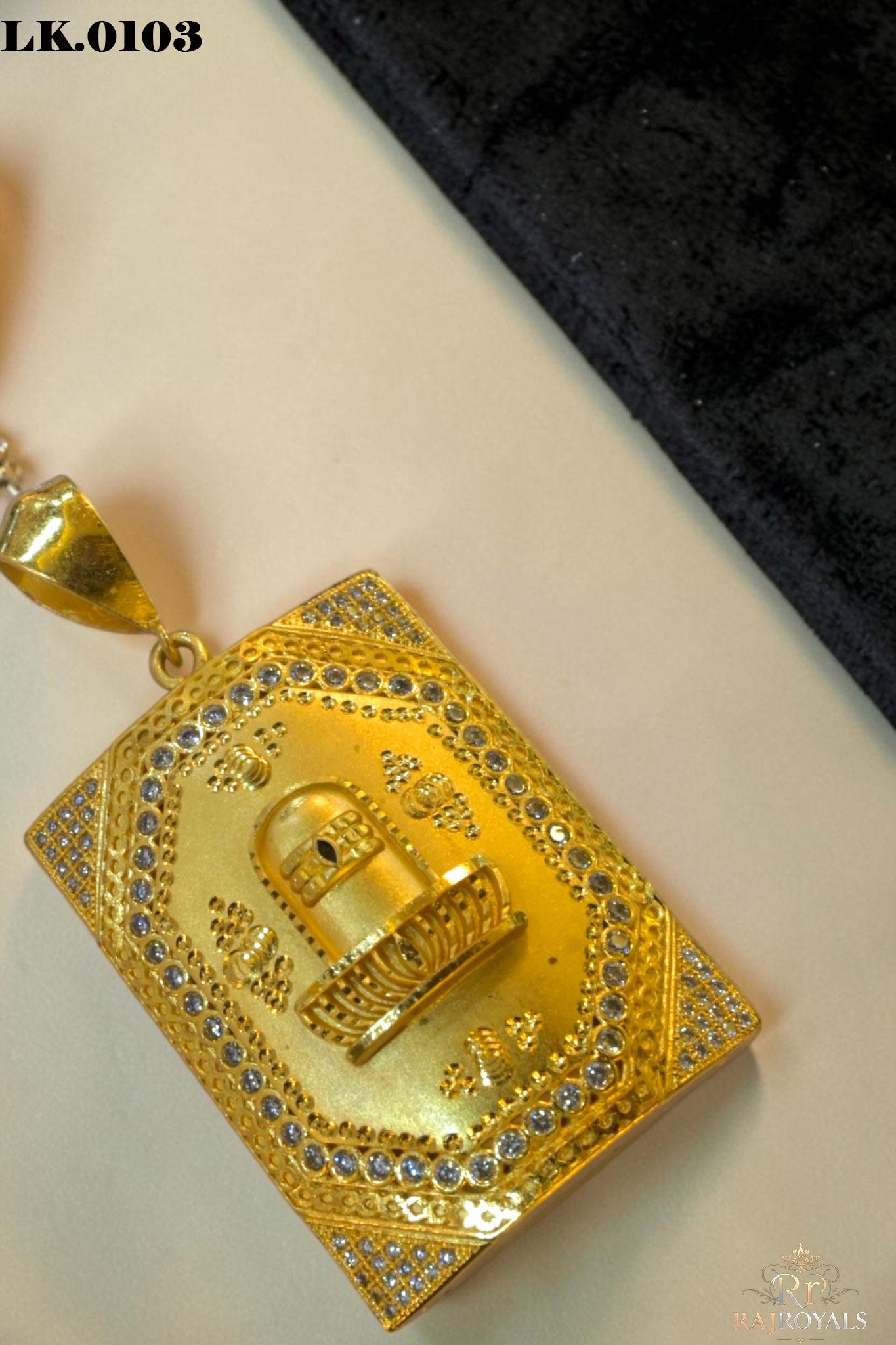 1 Gram Gold Forming Shivlingh Best Quality Pendant For Mens LK.0103