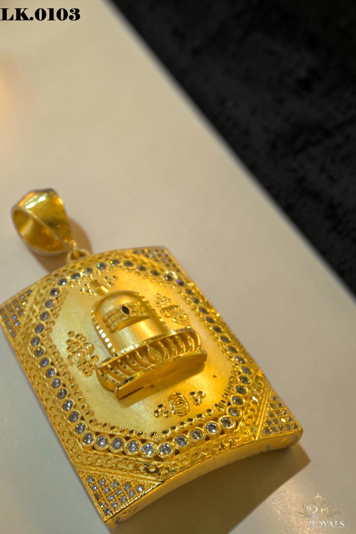 1 Gram Gold Forming Shivlingh Best Quality Pendant For Mens LK.0103