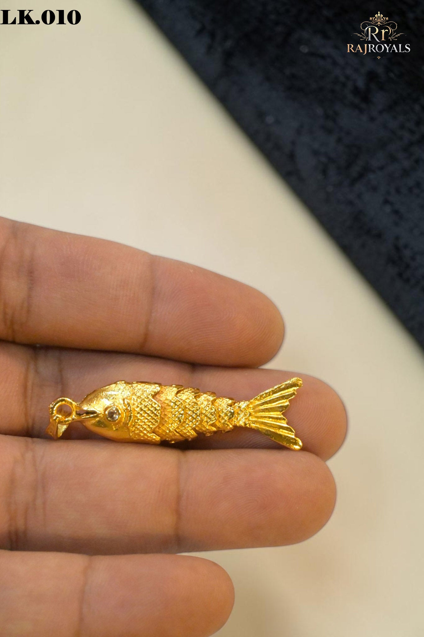 Matsya (Fish) Premium Gold Plated Designer Locket (LK-010)