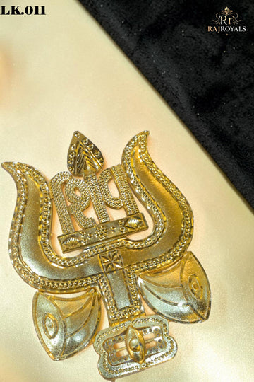 Designer Trishul with damrukm Pendent for Men LK.011