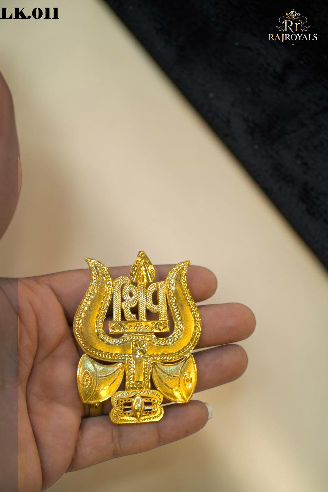Mahadev Trishul Damru Premium Gold Plated Designer Locket (LK-011)