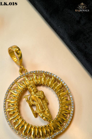 Krishna Sun Halo Gold Plated Pendant LK.018