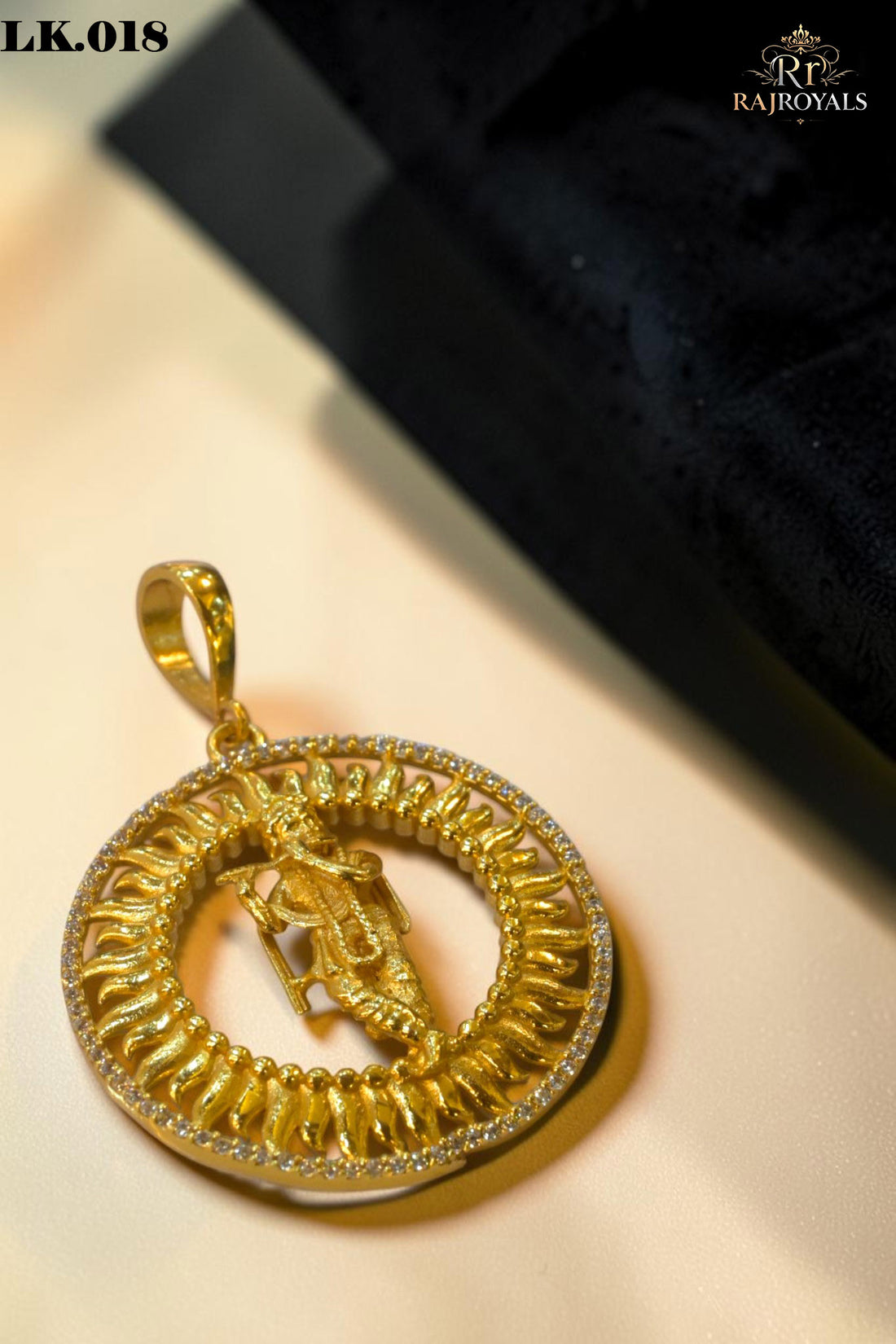 Krishna Sun Halo Gold Plated Pendant LK.018