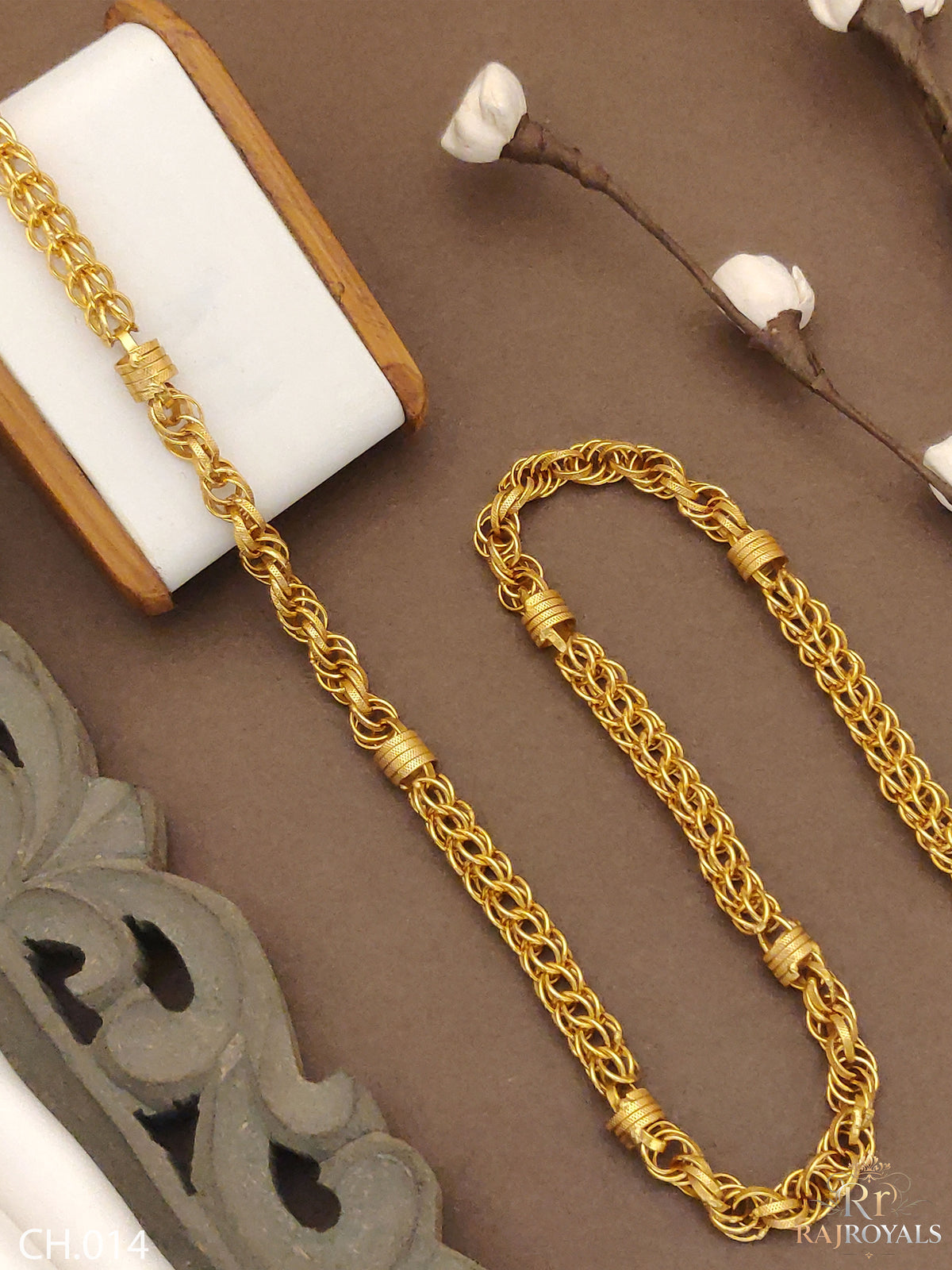 New Gold Micro Platted Rassa Kadi Chain for Men CH.014