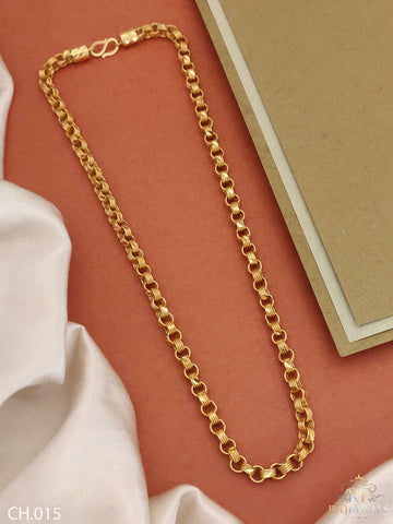 w Kadi Rassa Charming Design Premium-Grade Quality Gold Plated Chain for Men.(CH-015