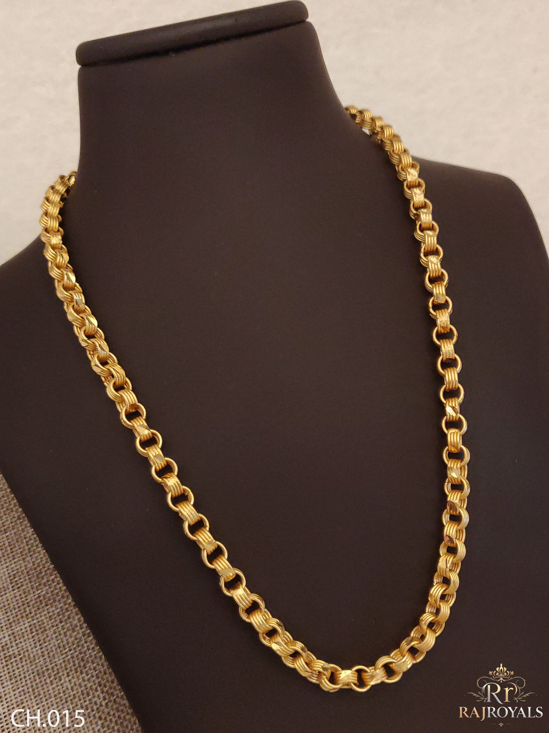 w Kadi Rassa Charming Design Premium-Grade Quality Gold Plated Chain for Men.(CH-015
