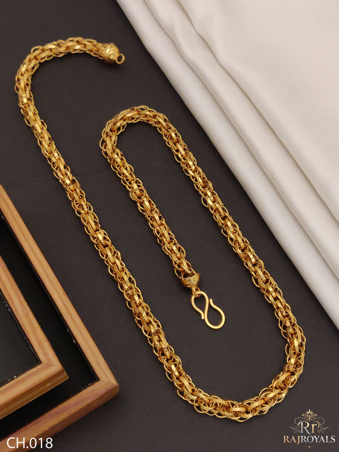 Gold Plated Rajwadi Dainty Design Best Quality Chain for Men.CH.018