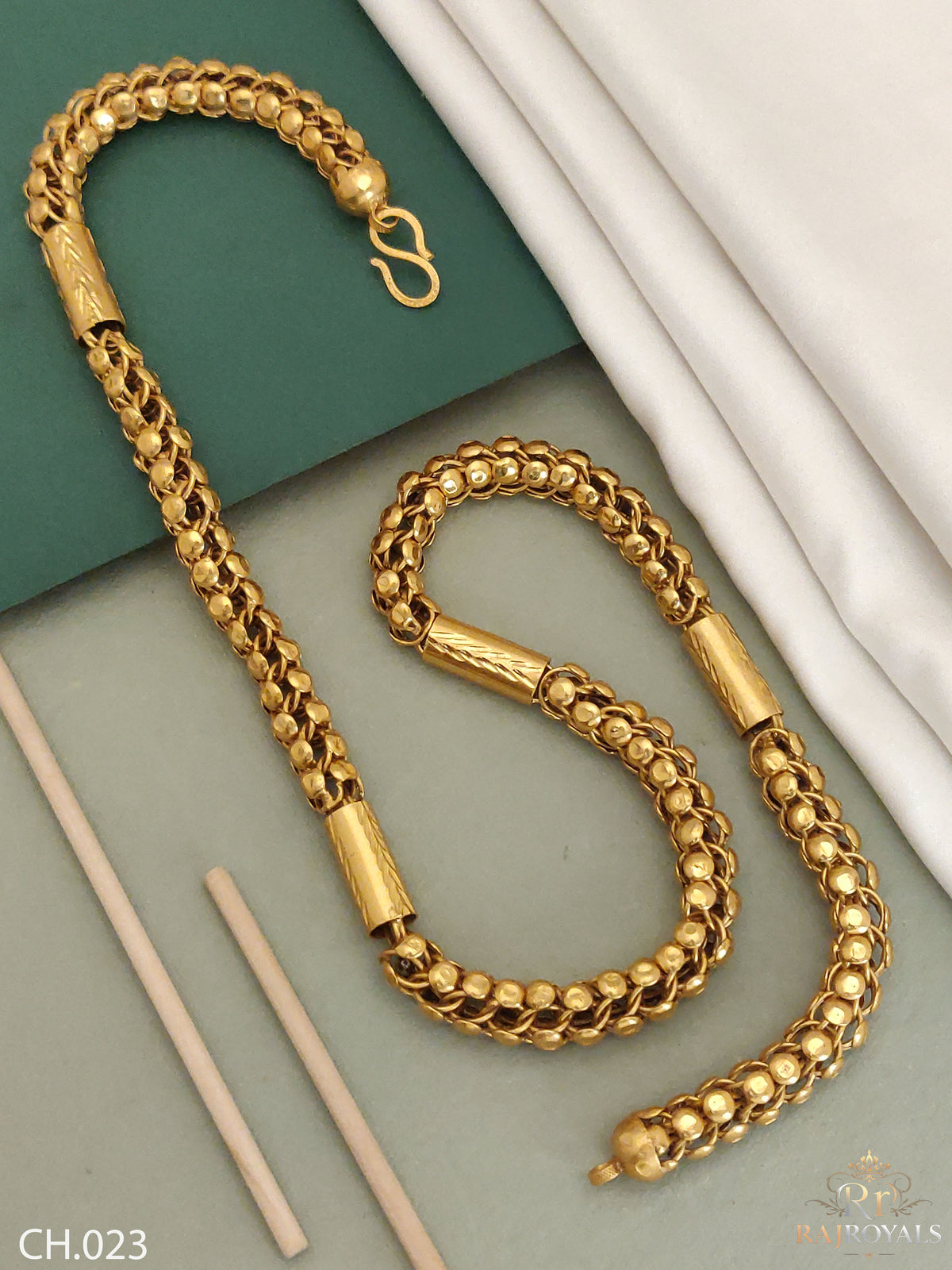 New Classical Micro gold platted Men’s Fashion Cap with Pipe Design Chain for men.CH.023