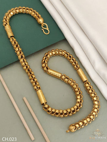 New Classical Micro gold platted Men’s Fashion Cap with Pipe Design Chain for men.CH.023