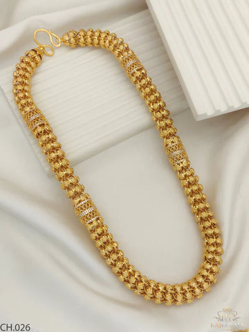 ajwadi Diamond Design Sai Baba Pendant With Big Size Leaf Design Diamond Chain For Men's-CH.026