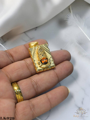 Khatu Shyam ji Gold Plated Pendant For Men's-LK029