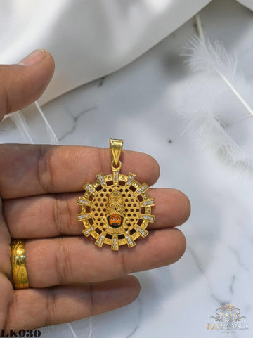 Khatu Shyam ji Gold Plated Pendant For Men's-LK030