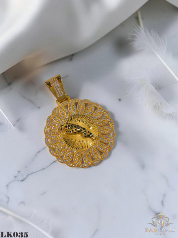 Jaguar Designer Gold Plated Pendant with CZ Stones LK.035