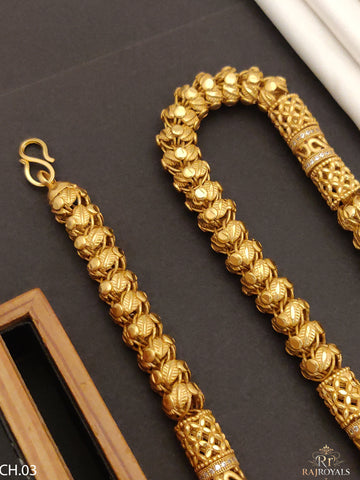 Power & Prestige Big Gold Plated Chain For Men's CH.03