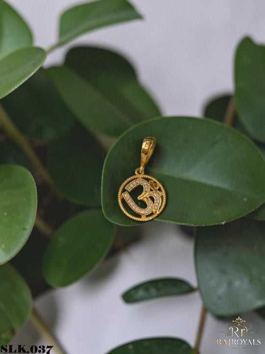 oyal Om Design Gold Plated Pendant For Men's LK037