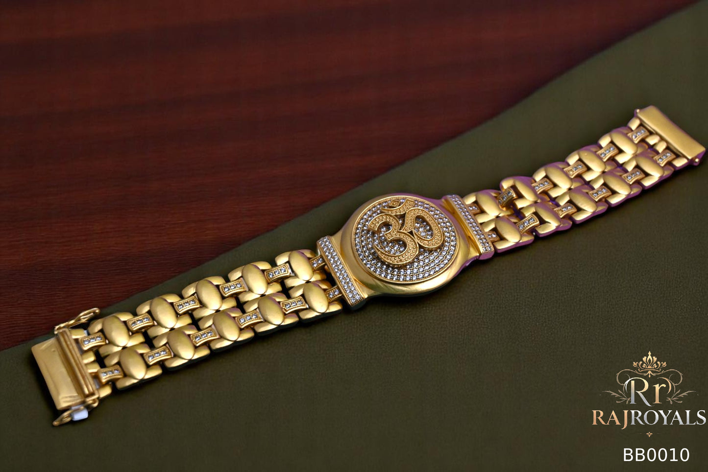 Gold plated omlogo with stylish design for men's Bracelete BB0010
