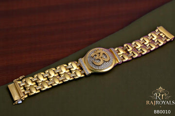 Gold plated omlogo with stylish design for men's Bracelete BB0010