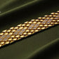 Gold plated kaju katli stons with stylish design for men's Bracelete BB008