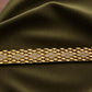 Gold plated kaju katli stons with stylish design for men's Bracelete BB008