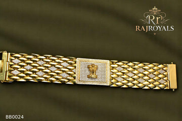 Mudra logo with stons Face Kajukatri Diamond Bracelet RR BB 0024