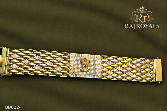 Mudra logo with stons Face Kajukatri Diamond Bracelet RR BB 0024