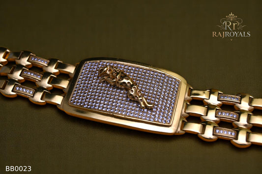 Exclusive jaguar logo with cz Men’s Fashion Bracelet BB0023
