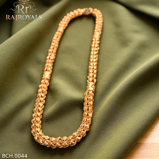 Majestic Shine Classical Leaf design Gold-Plated Chain for men RRBCH.0044