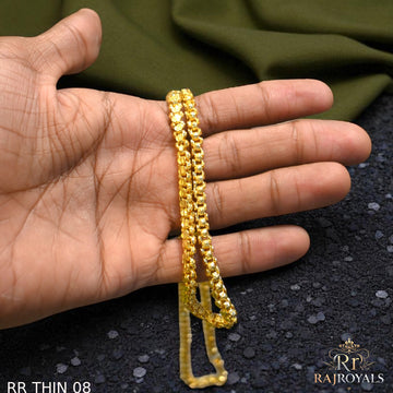 1 Gram Gold Plated Unique Design Premium-Grade Quality Chain for Men RR THINE 08